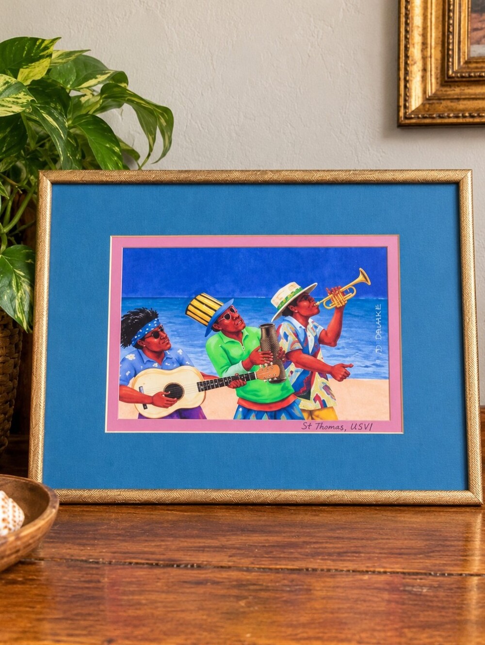 Don Dahlke Jam Band Framed Caribbean Art Print St Thomas USVI